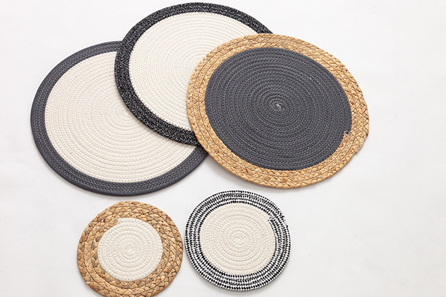 Cotton yarn & polyester cotton placemat